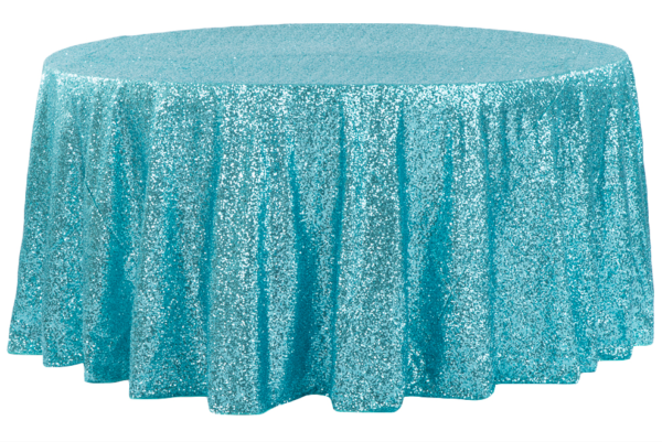 Turquoise Sequin Linen