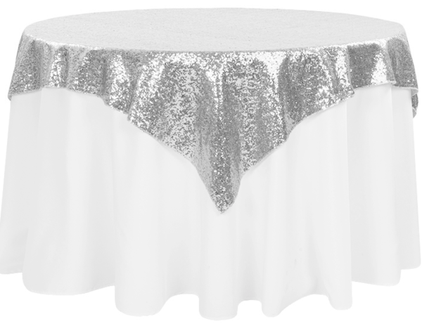 Silver Sequin Linen