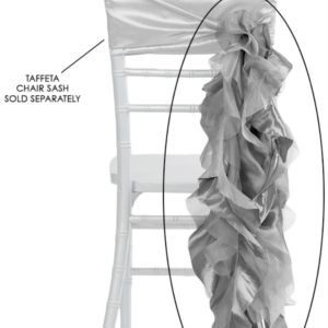 Silver Curly Willow Chair Sash