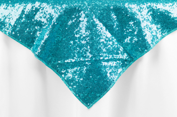 Turquoise Sequin Linen