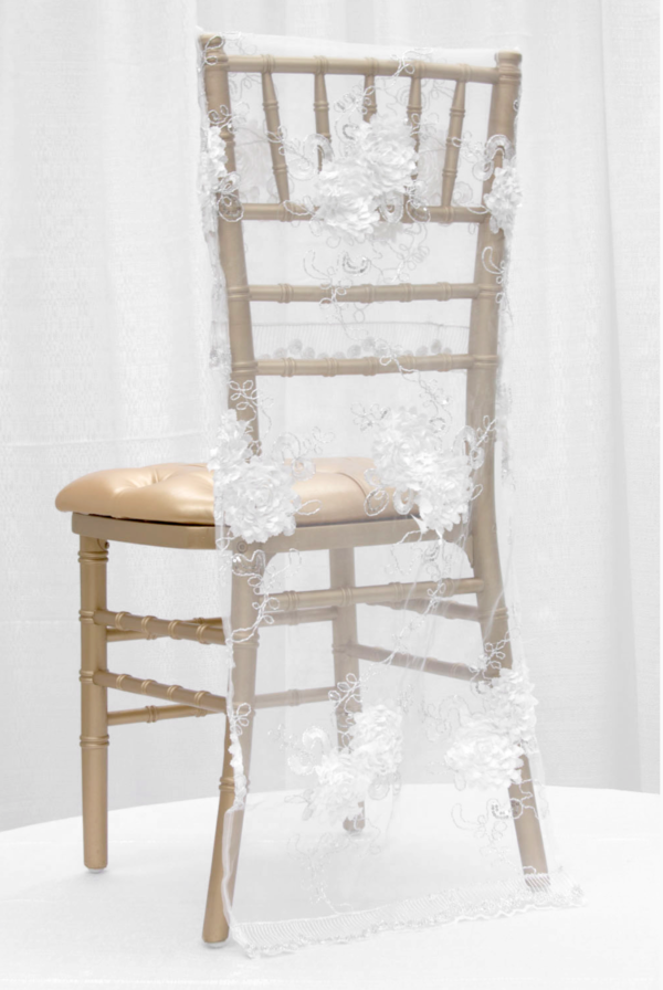 Vintage Veil Chiavari Chair Sash