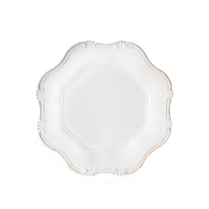 White Baroque Charger Plate
