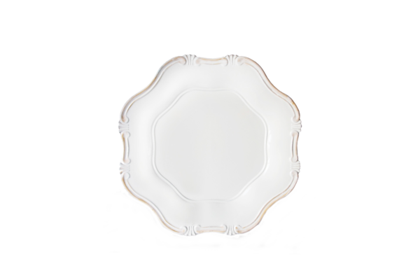 White Baroque Charger Plate