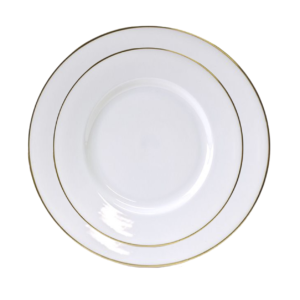 White China with Gold Rim