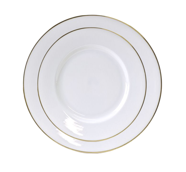 White China with Gold Rim