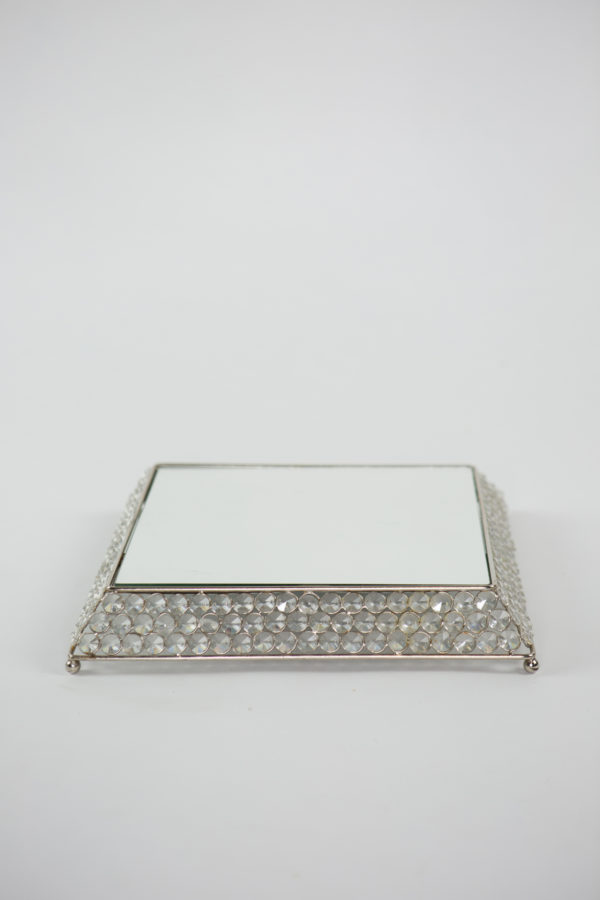 11 Inch Crystal Mirror Tray