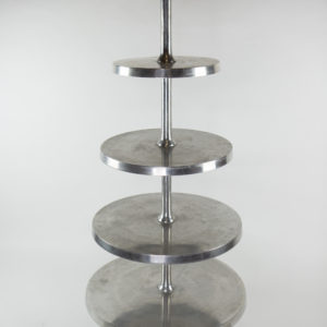 Silver 5 Foot Cupcake Stand