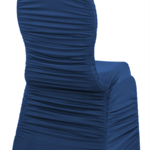 Navy Spandex Ruched Chair Cover